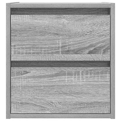 Mesas de cabeceira de parede 2 pcs 38x34x40 cm cinzento sonoma