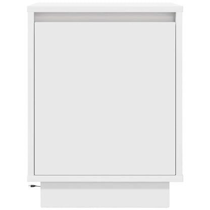 Armário de cabeceira com luzes LED branco 38x34x50 cm