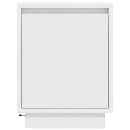 Mesas cabeceira c/ luzes LED 2 pcs 38x34x50 cm branco
