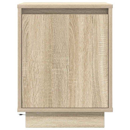 Mesa de cabeceira com luzes LED 38x34x50 cm carvalho sonoma