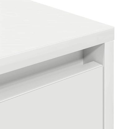 Armário de cabeceira com luzes LED branco 38x34x50 cm