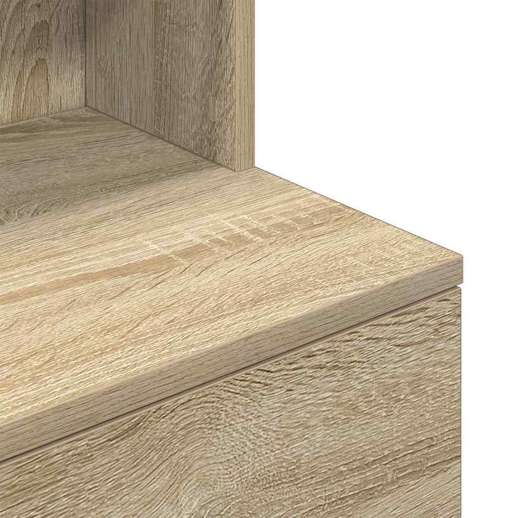 Mesa cabeceira 39x35x125 cm derivados madeira carvalho sonoma