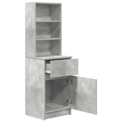 Mesa cabeceira 39x35x125 cm derivados de madeira cinza cimento