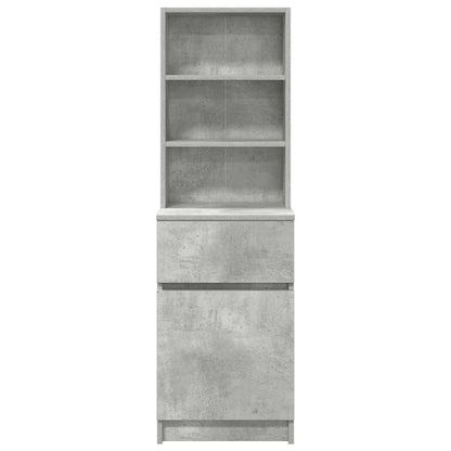 Mesa cabeceira 39x35x125 cm derivados de madeira cinza cimento