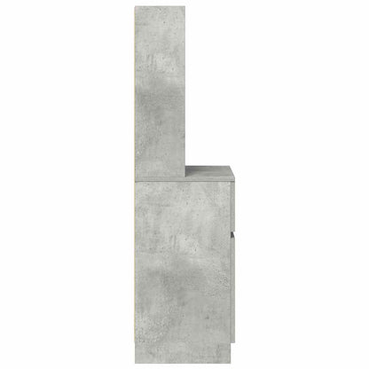 Mesa cabeceira 39x35x125 cm derivados de madeira cinza cimento