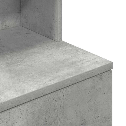 Mesa cabeceira 39x35x125 cm derivados de madeira cinza cimento