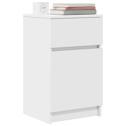 Mesas de cabeceira 2 pcs 39x35x65cm derivados de madeira branco
