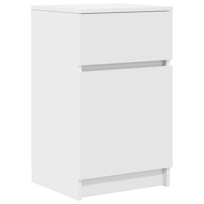 Mesas de cabeceira 2 pcs 39x35x65cm derivados de madeira branco