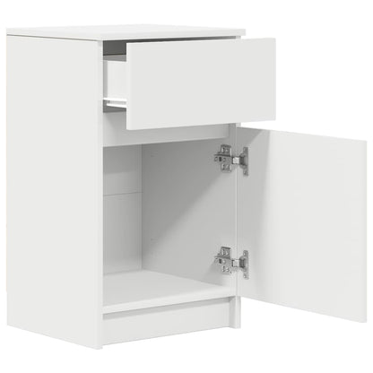 Mesas de cabeceira 2 pcs 39x35x65cm derivados de madeira branco