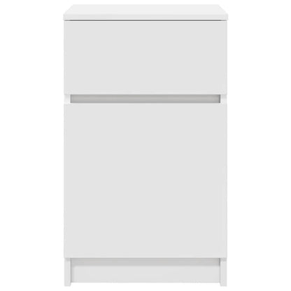 Mesas de cabeceira 2 pcs 39x35x65cm derivados de madeira branco