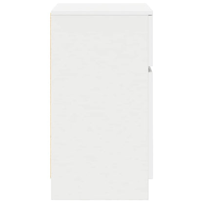 Mesas de cabeceira 2 pcs 39x35x65cm derivados de madeira branco