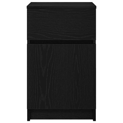 Mesas de cabeceira 2pcs 39x35x65 cm derivados de madeira preto