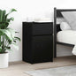 Mesas de cabeceira 2pcs 39x35x65 cm derivados de madeira preto