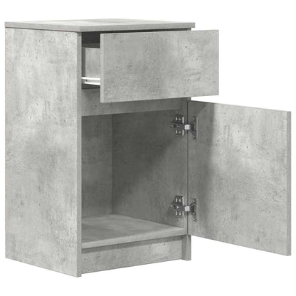 Mesa de cabeceira 39x35x65 cm derivados madeira cinza cimento