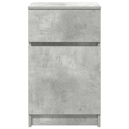 Mesa de cabeceira 39x35x65 cm derivados madeira cinza cimento