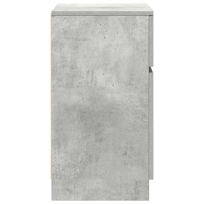 Mesa de cabeceira 39x35x65 cm derivados madeira cinza cimento