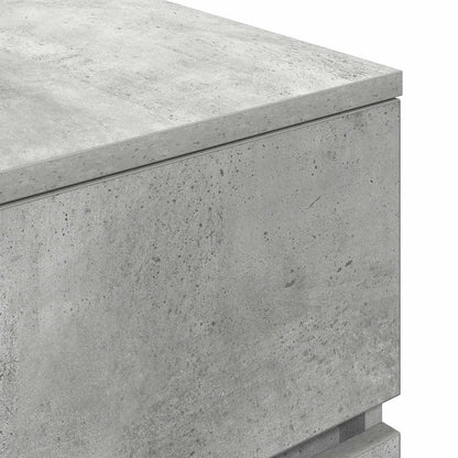 Mesa de cabeceira 39x35x65 cm derivados madeira cinza cimento