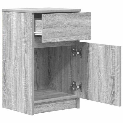 Mesa de cabeceira 2 pcs derivados de madeira cinzento sonoma