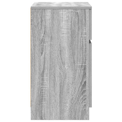 Mesa de cabeceira 2 pcs derivados de madeira cinzento sonoma