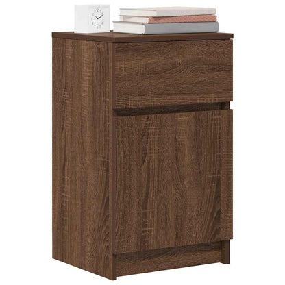 Mesa cabeceira 39x35x65 cm derivados madeira carvalho castanho