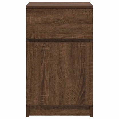 Mesa cabeceira 39x35x65 cm derivados madeira carvalho castanho