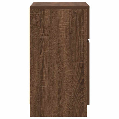 Mesa cabeceira 39x35x65 cm derivados madeira carvalho castanho