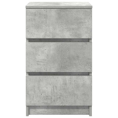 Mesa de cabeceira com 3 gavetas 39x35x65 cm cinzento cimento