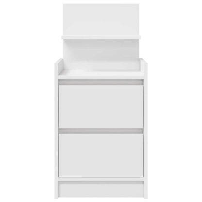 Mesa de cabeceira com 2 gavetas 38x34x80 cm branco