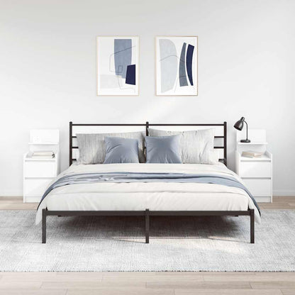 Mesas de cabeceira com 2 gavetas 2 pcs 38x34x80 cm branco