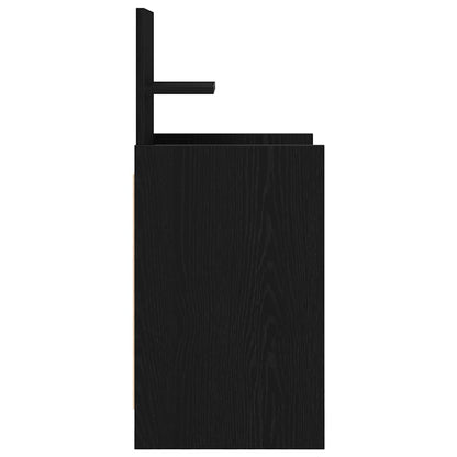 Mesa de cabeceira com 2 gavetas 38x34x80 cm preto
