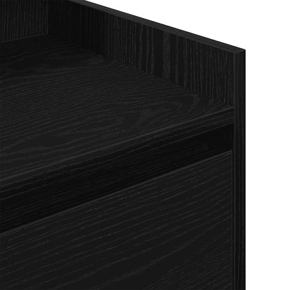 Mesa de cabeceira com 2 gavetas 38x34x80 cm preto