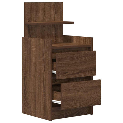 Mesas de cabeceira com 2 gavetas 2 pcs 38x34x80 cm