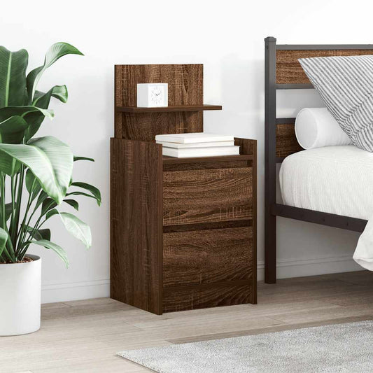 Mesas de cabeceira com 2 gavetas 2 pcs 38x34x80 cm