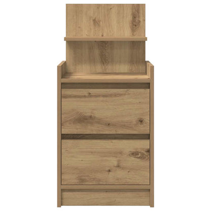 Mesas de cabeceira com 2 gavetas 2 pcs 38x34x80 cm