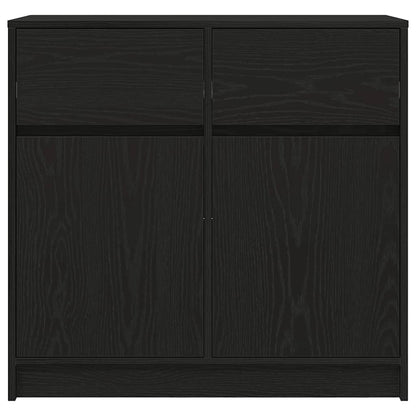 Aparador c/ gaveta 80x34x76 cm deriv. madeira carvalho preto