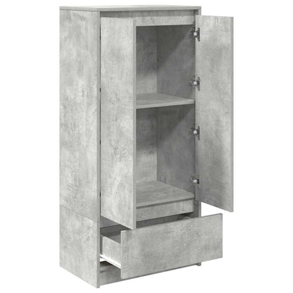 Armário com gaveta 55,5x34x119,5 cm cinzento cimento