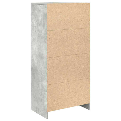 Armário com gaveta 55,5x34x119,5 cm cinzento cimento