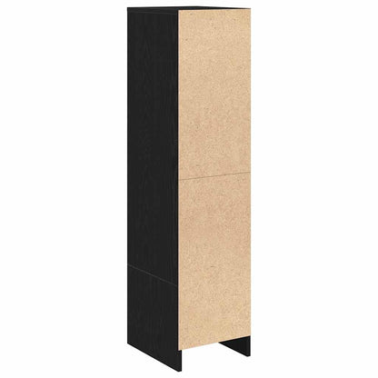 Aparador alto 29,5x34x119,5cm deriv. madeira carvalho preto