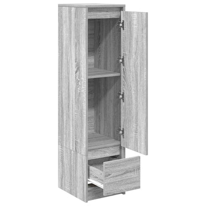 Aparador alto 29,5x34x119,5cm derivados de madeira sonoma cinza