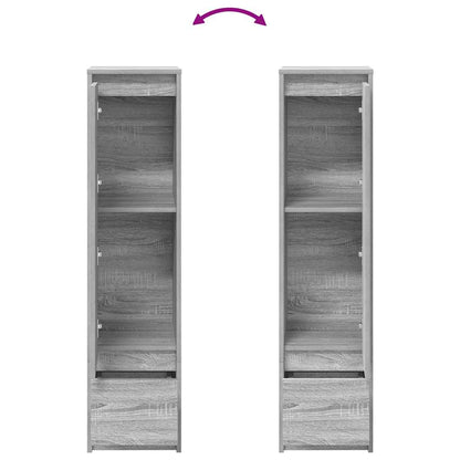 Aparador alto 29,5x34x119,5cm derivados de madeira sonoma cinza