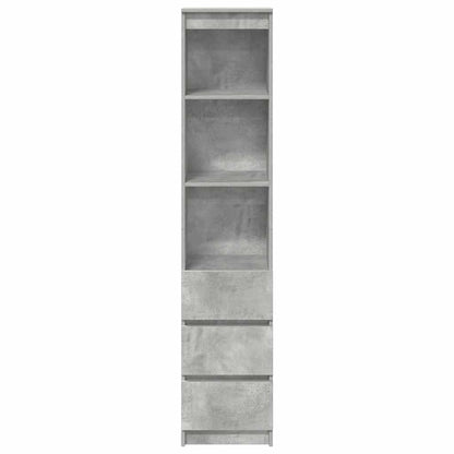 Aparador alto 37,5x35x180 cm derivados madeira cinzento-cimento