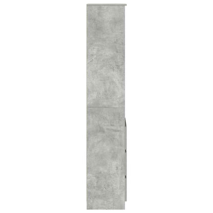 Aparador alto 37,5x35x180 cm derivados madeira cinzento-cimento