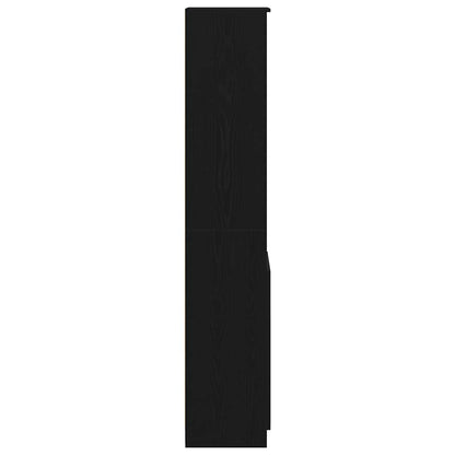 Aparador alto 37,5x35x180cm derivados de madeira carvalho preto