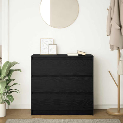 Aparador 80x35x76 cm derivados de madeira carvalho preto
