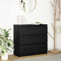 Aparador 80x35x76 cm derivados de madeira carvalho preto