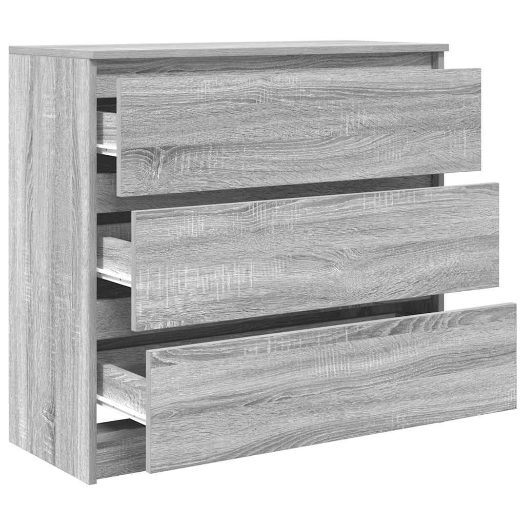 Aparador 80x35x76 cm derivados de madeira cinzento sonoma