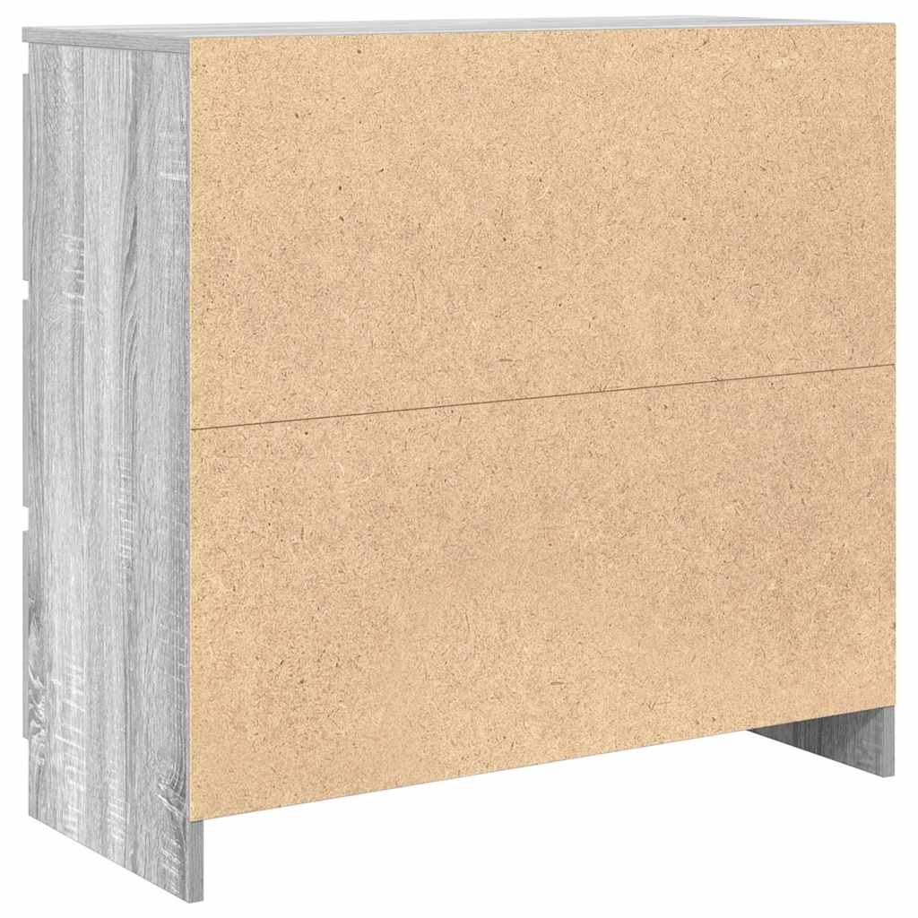 Aparador 80x35x76 cm derivados de madeira cinzento sonoma