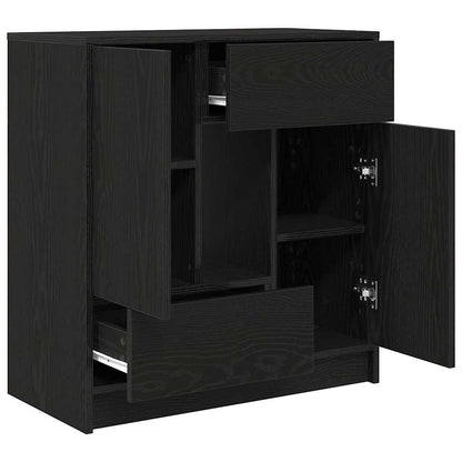 Aparador c/ gavetas e portas 70,5x34x74,5 cm carvalho preto