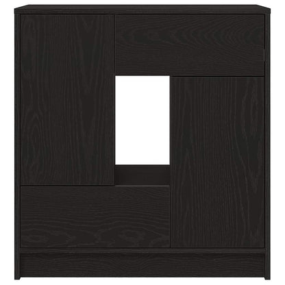 Aparador c/ gavetas e portas 70,5x34x74,5 cm carvalho preto