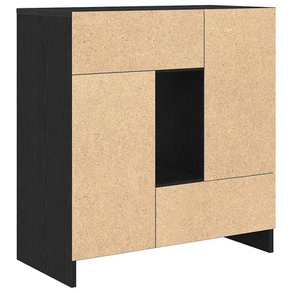 Aparador c/ gavetas e portas 70,5x34x74,5 cm carvalho preto